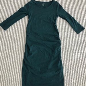 Dark green dress maternity
